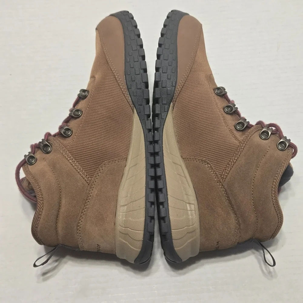 Columbia Men's 8.5 Fairbanks Mid Waterproof Hiking‎ Boots Brown & Red BM9774286